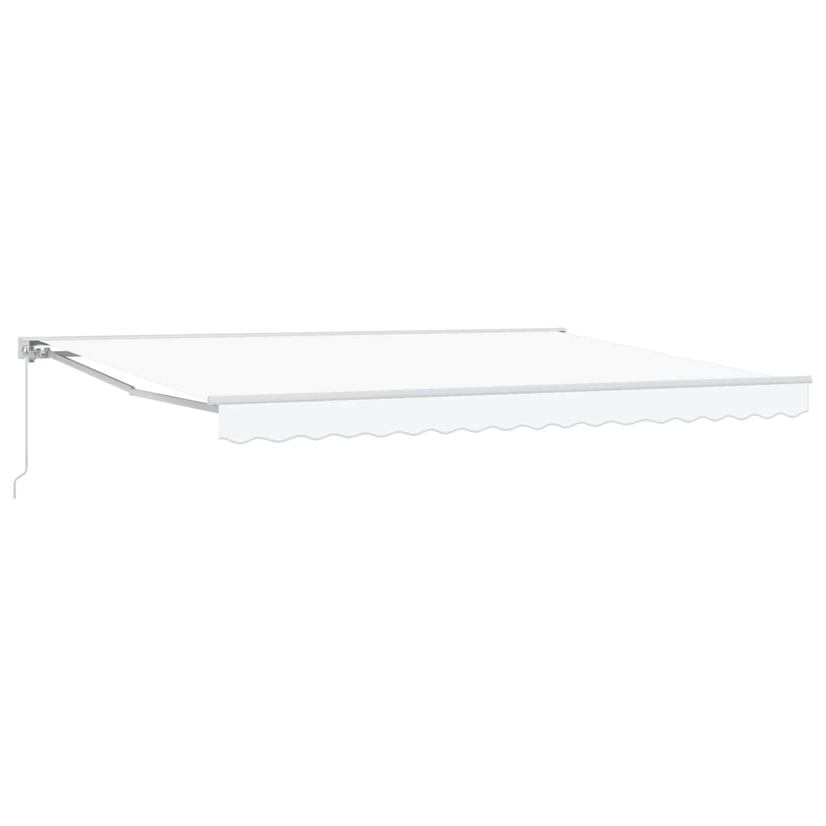 vidaXL Manual Retractable Awning White 4 x 3 m