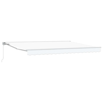 vidaXL Manual Retractable Awning White 4 x 3 m