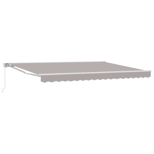 vidaXL Manual Retractable Awning Light Grey 4 x 3.5 m