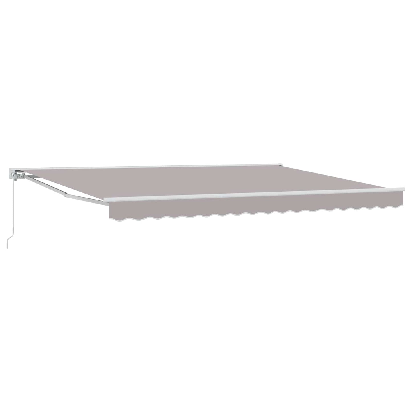 vidaXL Manual Retractable Awning Light Grey 4 x 3.5 m