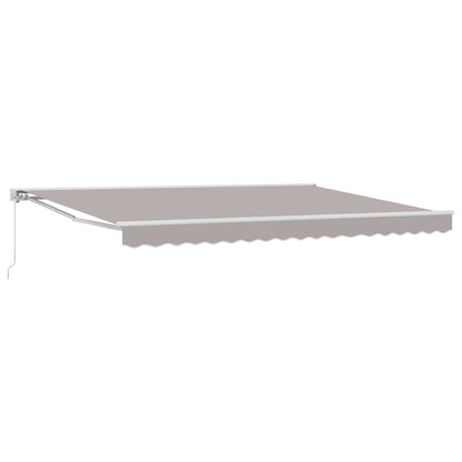 vidaXL Manual Retractable Awning Light Grey 4 x 3.5 m