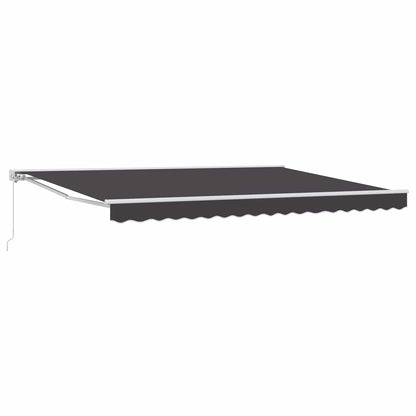 vidaXL Manual Retractable Awning Anthracite 4.5 x 3 m