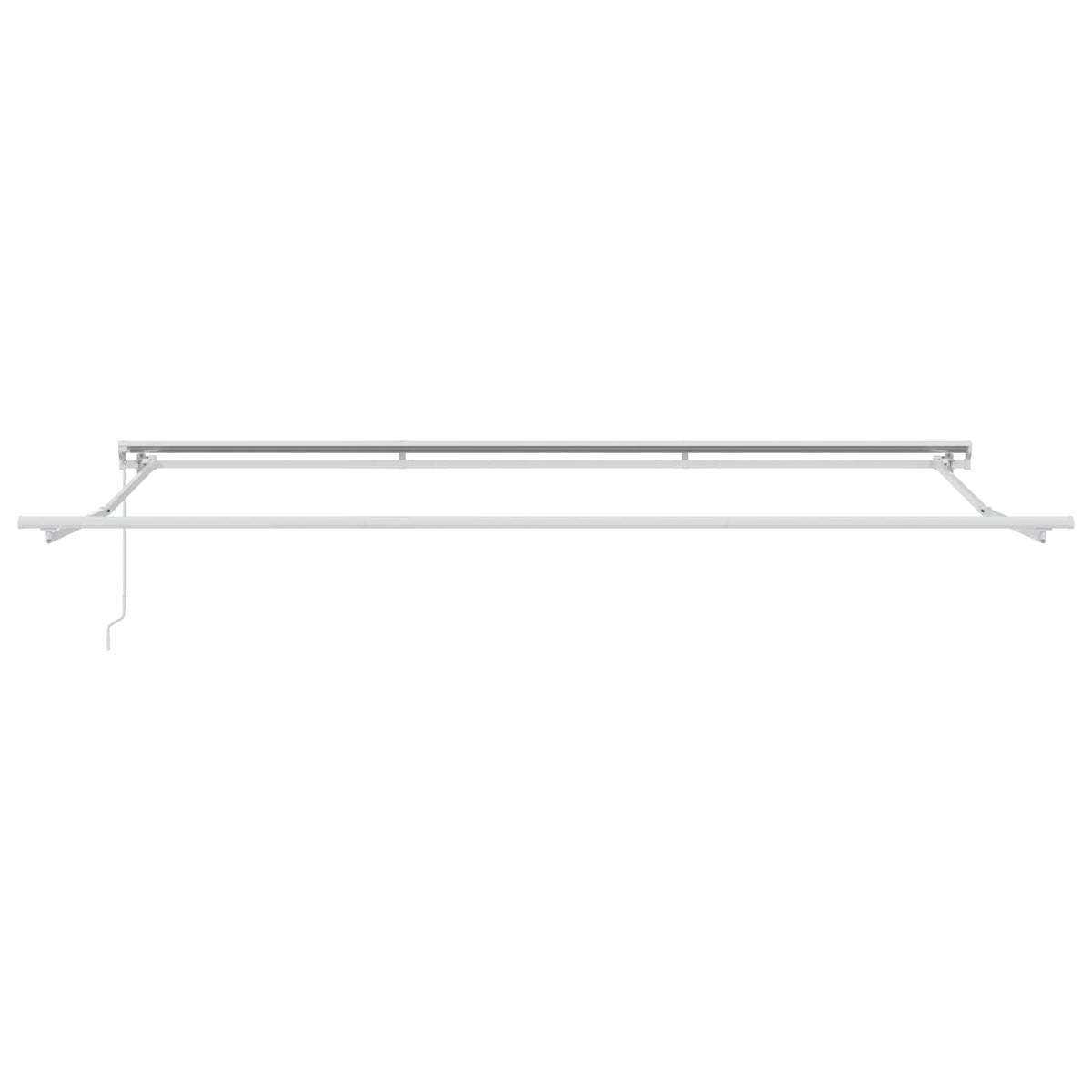 vidaXL Manual Retractable Awning Red and White 4.5 x 3 m