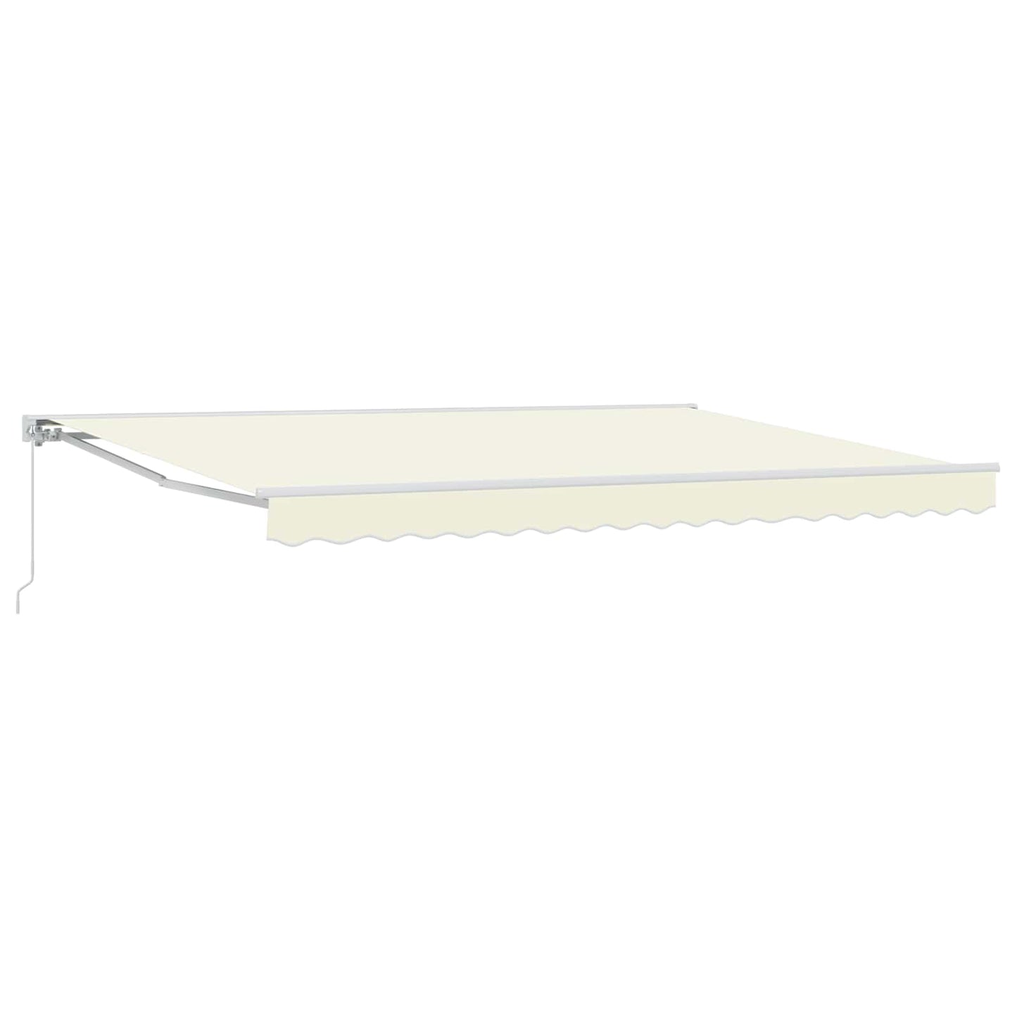 vidaXL Manual Retractable Awning Cream 4.5 x 3.5 m