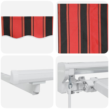 vidaXL Manual Retractable Awning Orange, Black and Yellow 4.5 x 3.5 m