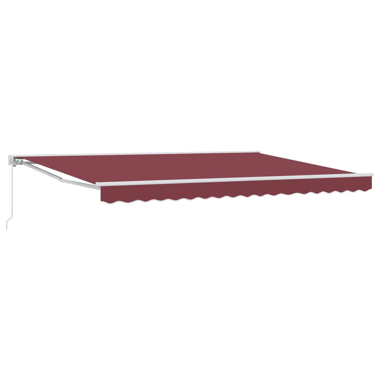 vidaXL Manual Retractable Awning Burgundy 4.5 x 3.5 m