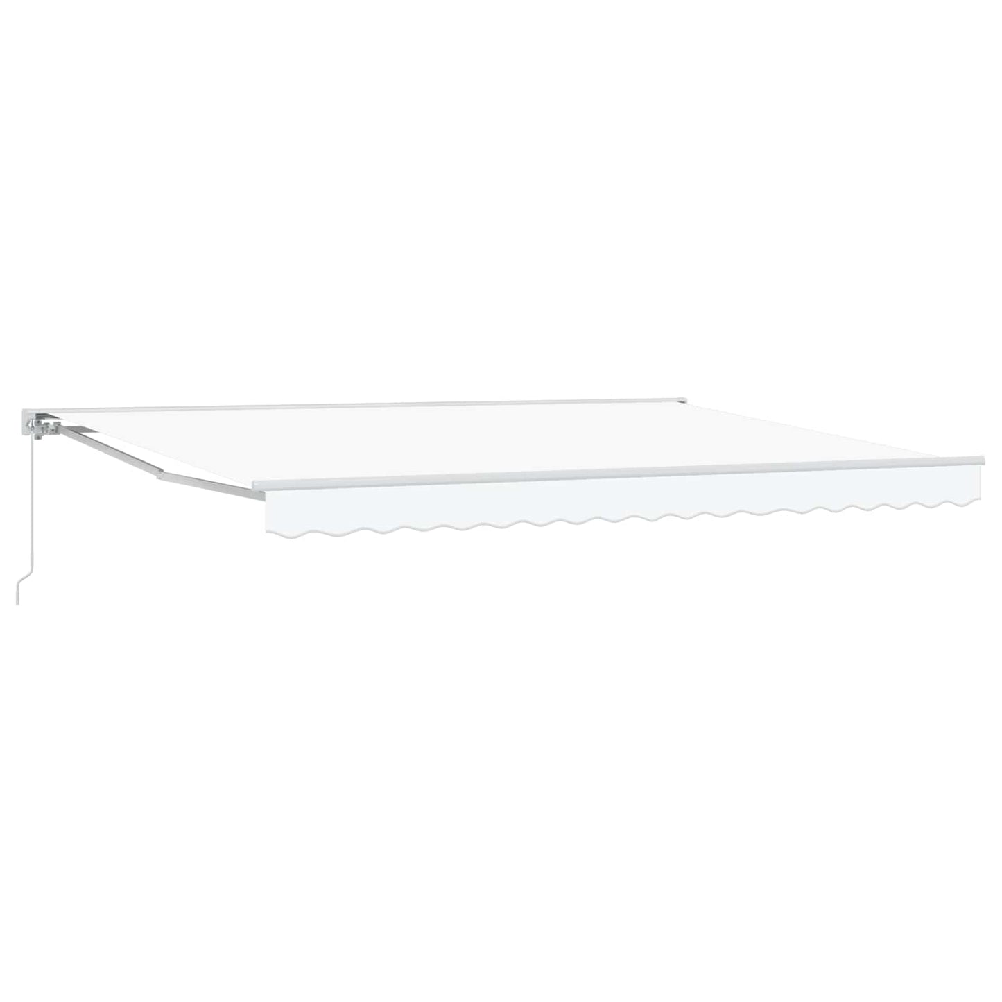 vidaXL Manual Retractable Awning White 5 x 3 m