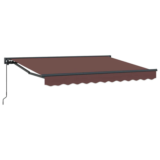 vidaXL Manual Retractable Awning Brown 3 x 2 m