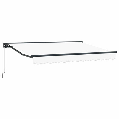 vidaXL Manual Retractable Awning White 3 x 2 m