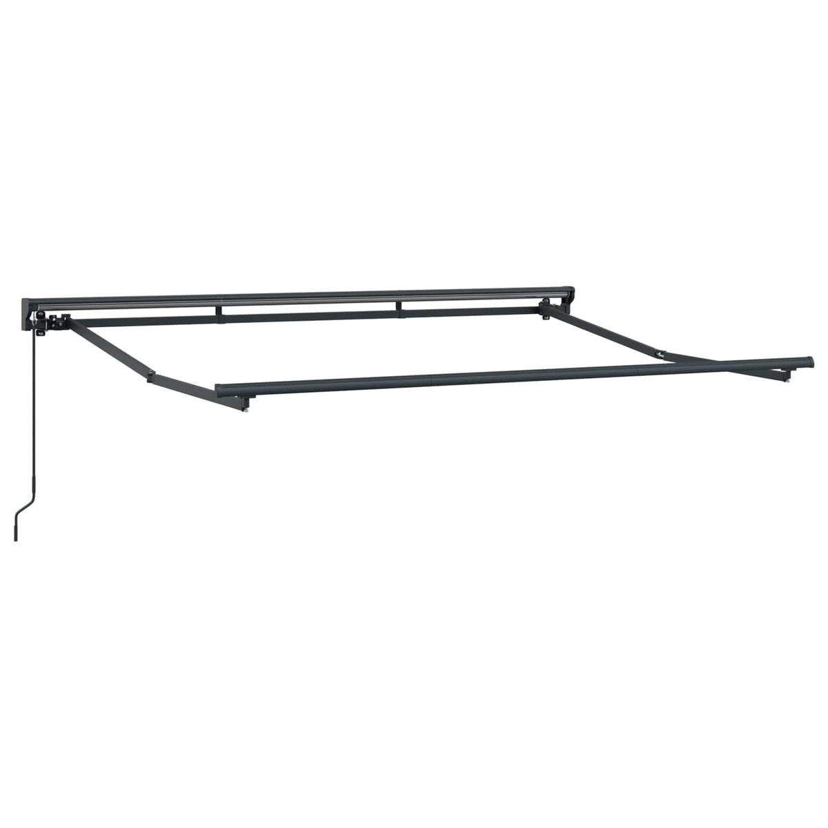 vidaXL Manual Retractable Awning Blue and White 3.5 x 2 m