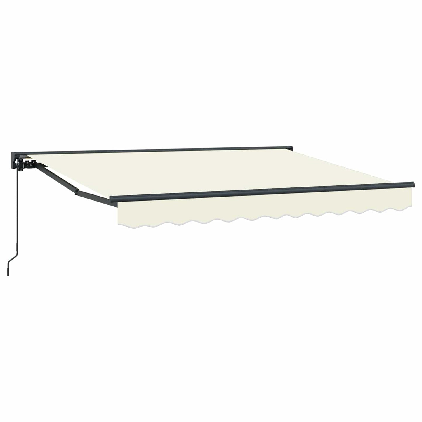 vidaXL Manual Retractable Awning Cream 3.5 x 2 m