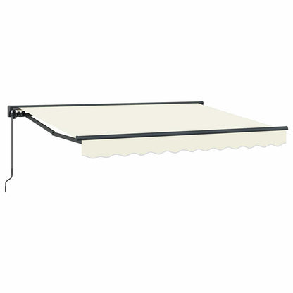vidaXL Manual Retractable Awning Cream 3.5 x 2 m