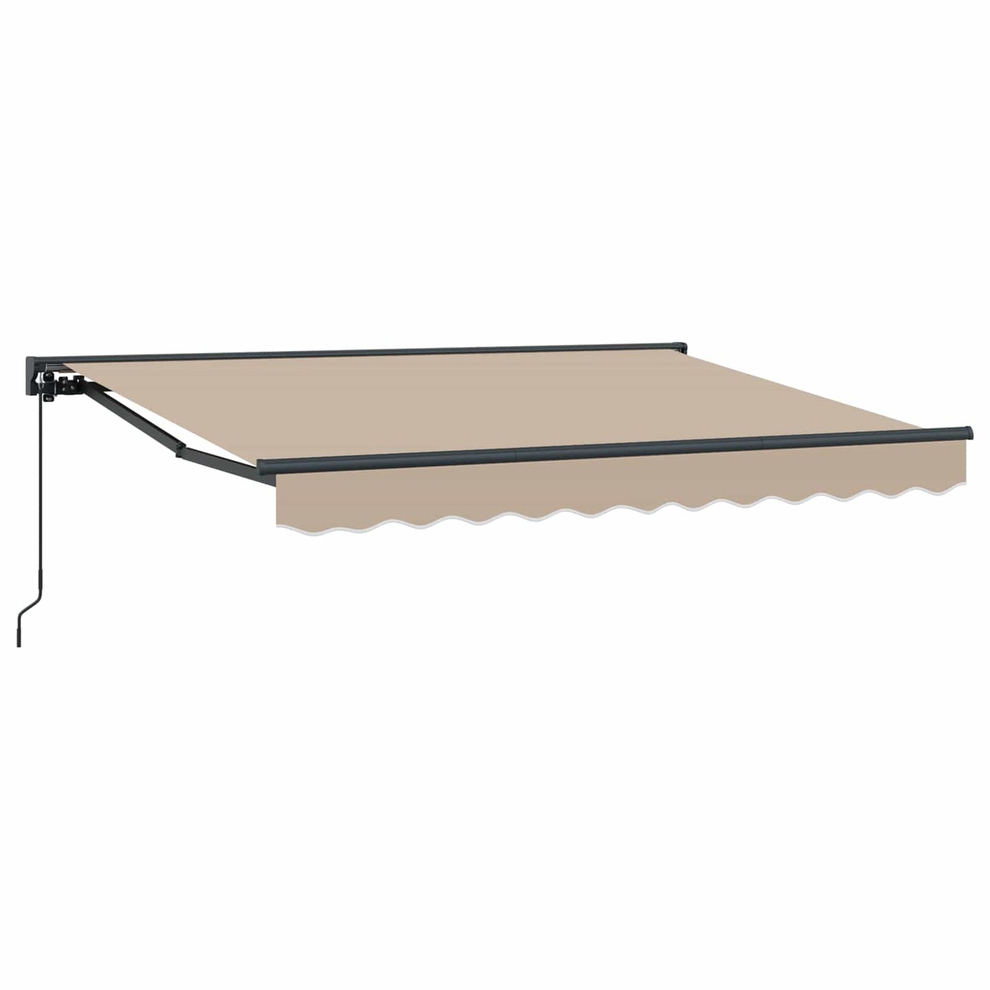 vidaXL Manual Retractable Awning Beige 3.5 x 2 m