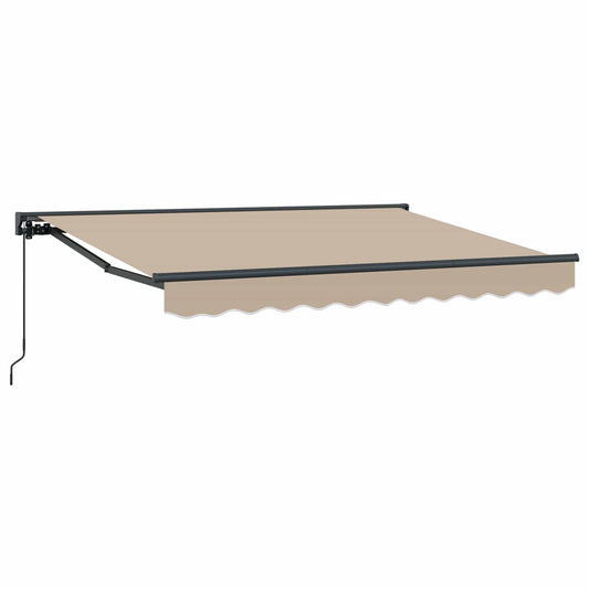 vidaXL Manual Retractable Awning Beige 3.5 x 2 m