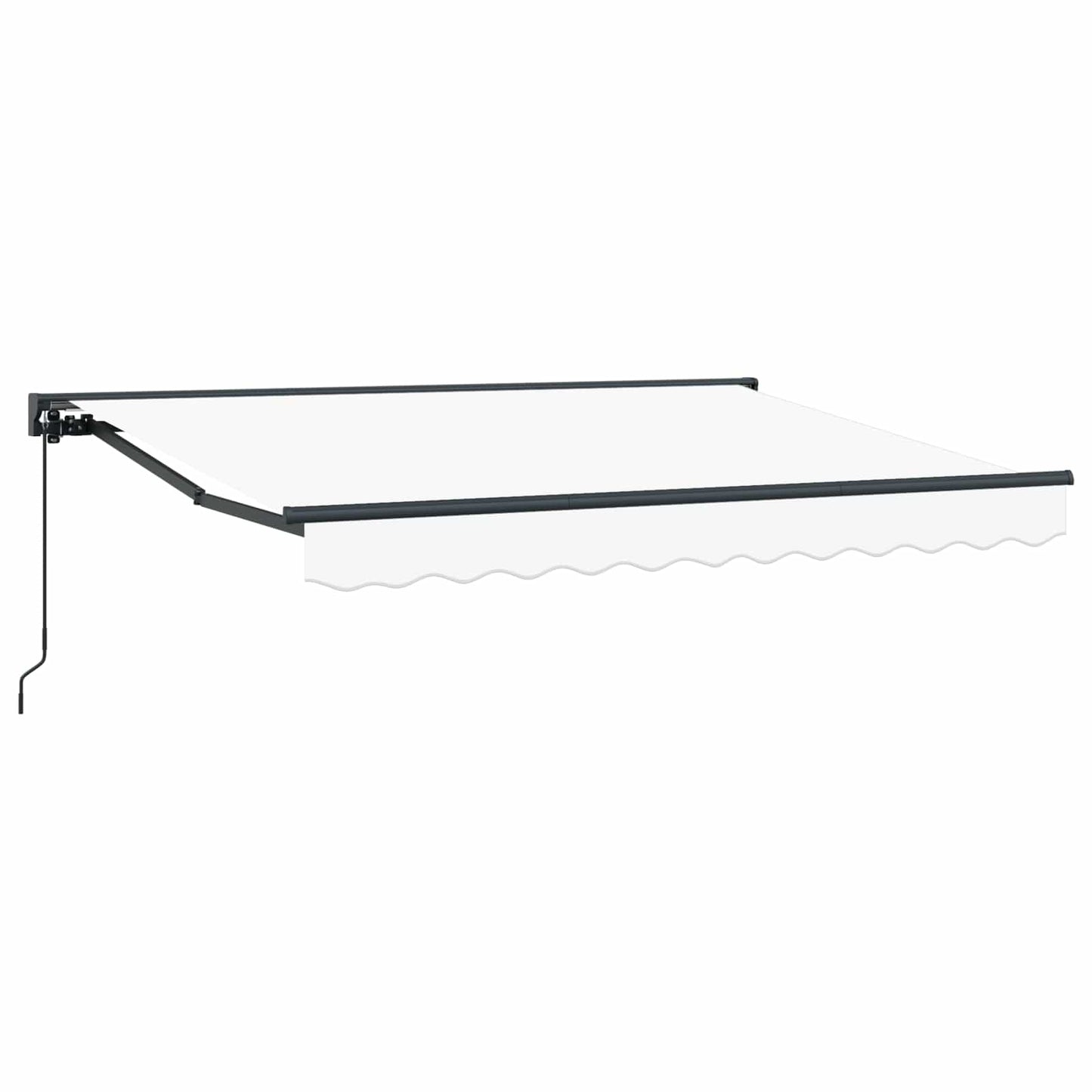 vidaXL Manual Retractable Awning White 3.5 x 2 m