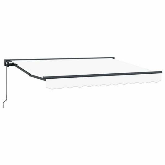 vidaXL Manual Retractable Awning White 3.5 x 2 m