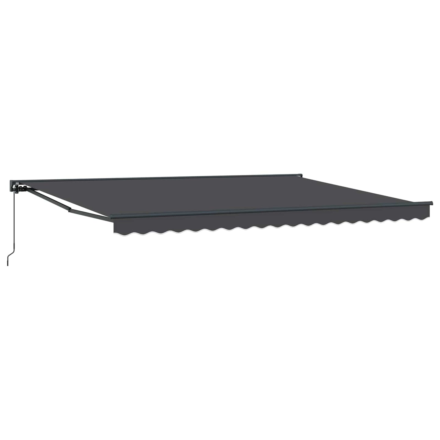 vidaXL Manual Retractable Awning Anthracite 4 x 3.5 m
