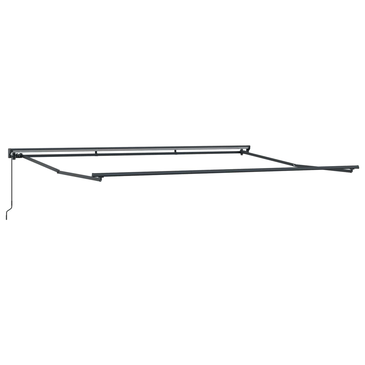 vidaXL Manual Retractable Awning Red and White 4 x 3.5 m