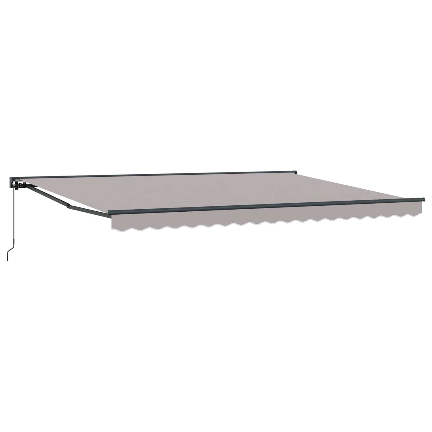 vidaXL Manual Retractable Awning Light Grey 4 x 3.5 m