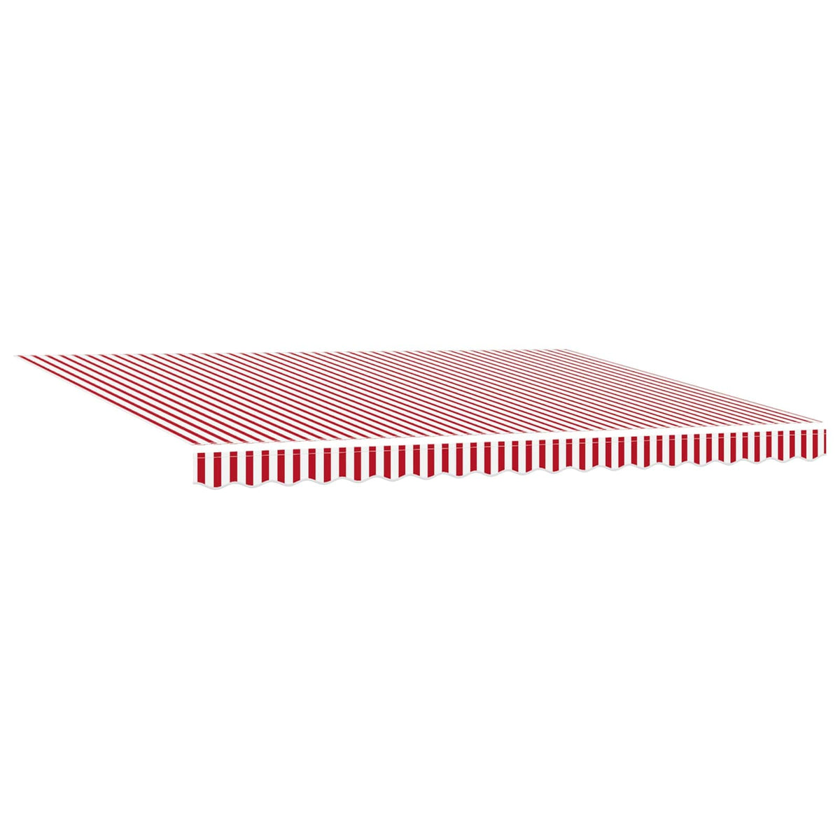 vidaXL Manual Retractable Awning Red and White 4.5 x 3.5 m