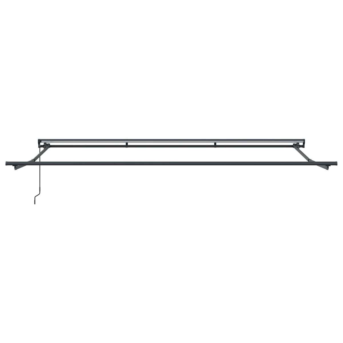 vidaXL Manual Retractable Awning Red and White 4.5 x 3.5 m