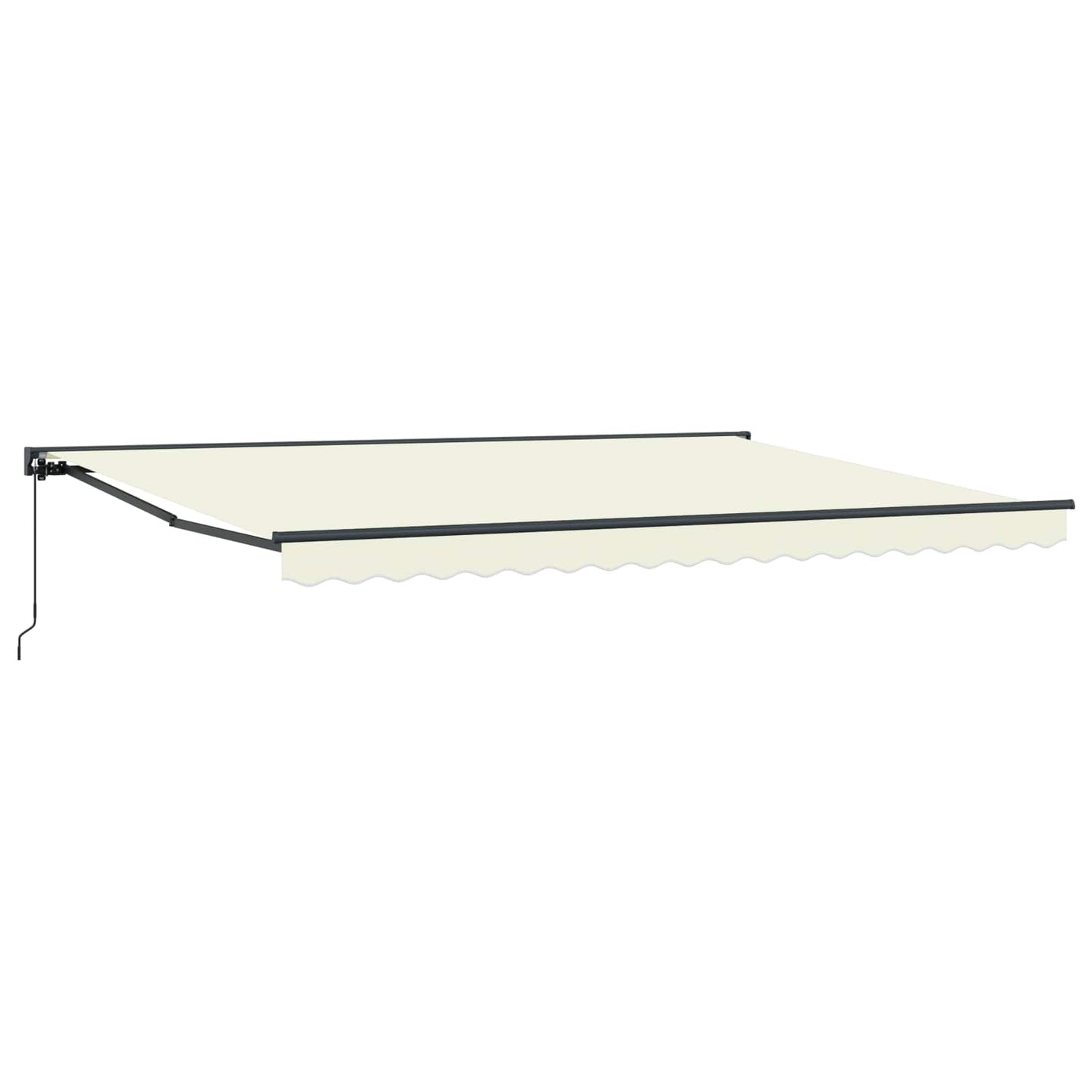 vidaXL Manual Retractable Awning Cream 5 x 3.5 m