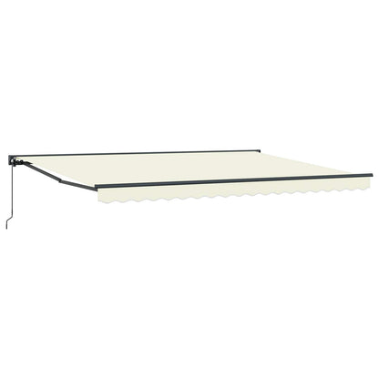 vidaXL Manual Retractable Awning Cream 5 x 3.5 m