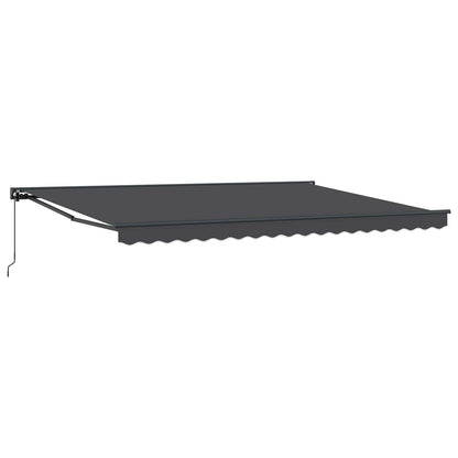vidaXL Manual Retractable Awning Anthracite 5 x 3.5 m