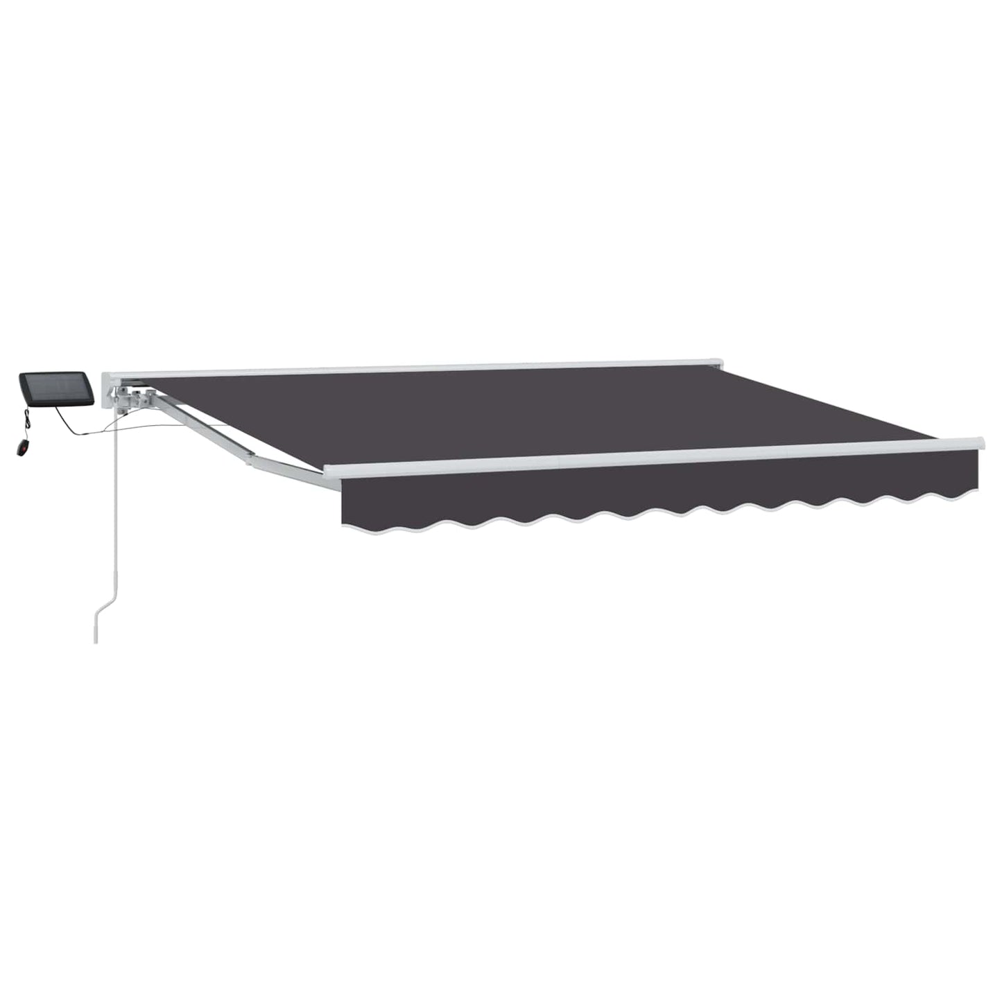 vidaXL Manual Awning Frame with LEDs White and Anthracite 2.5 x 2 m
