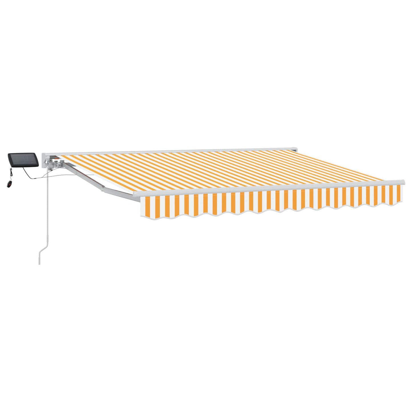 vidaXL Manual Awning Frame with LEDs Yellow and White 3.5 x 2 m