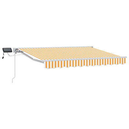 vidaXL Manual Awning Frame with LEDs Yellow and White 3.5 x 2 m