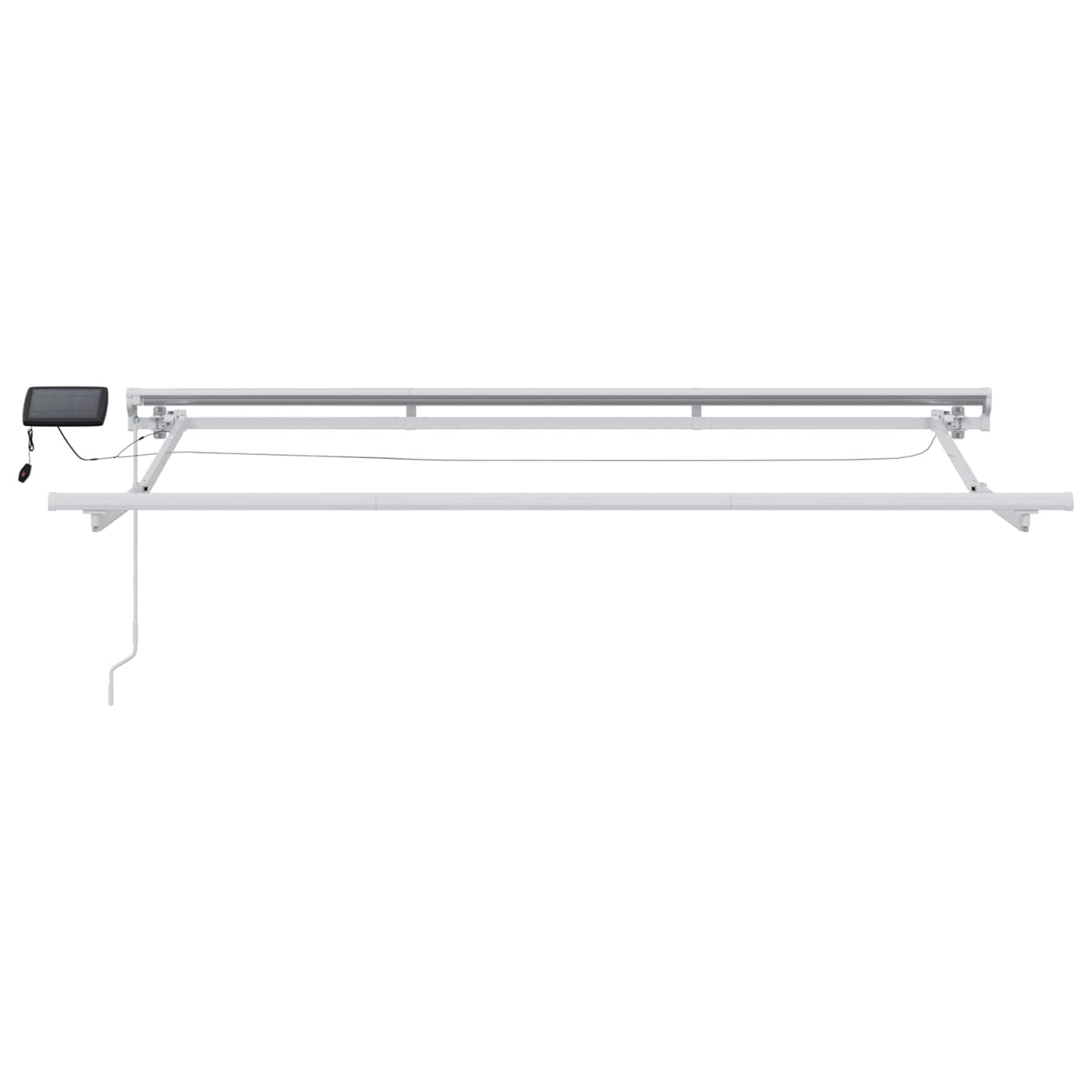 vidaXL Manual Awning Frame with LEDs Beige and White 3.5 x 2 m