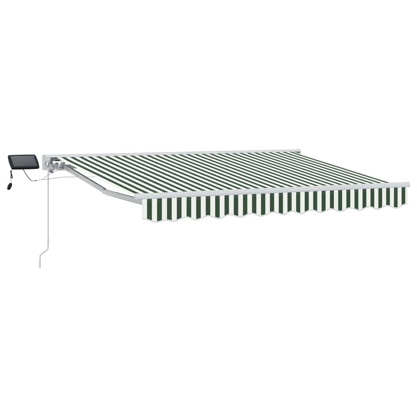 vidaXL Manual Awning Frame with LEDs Green and White 3.5 x 2 m