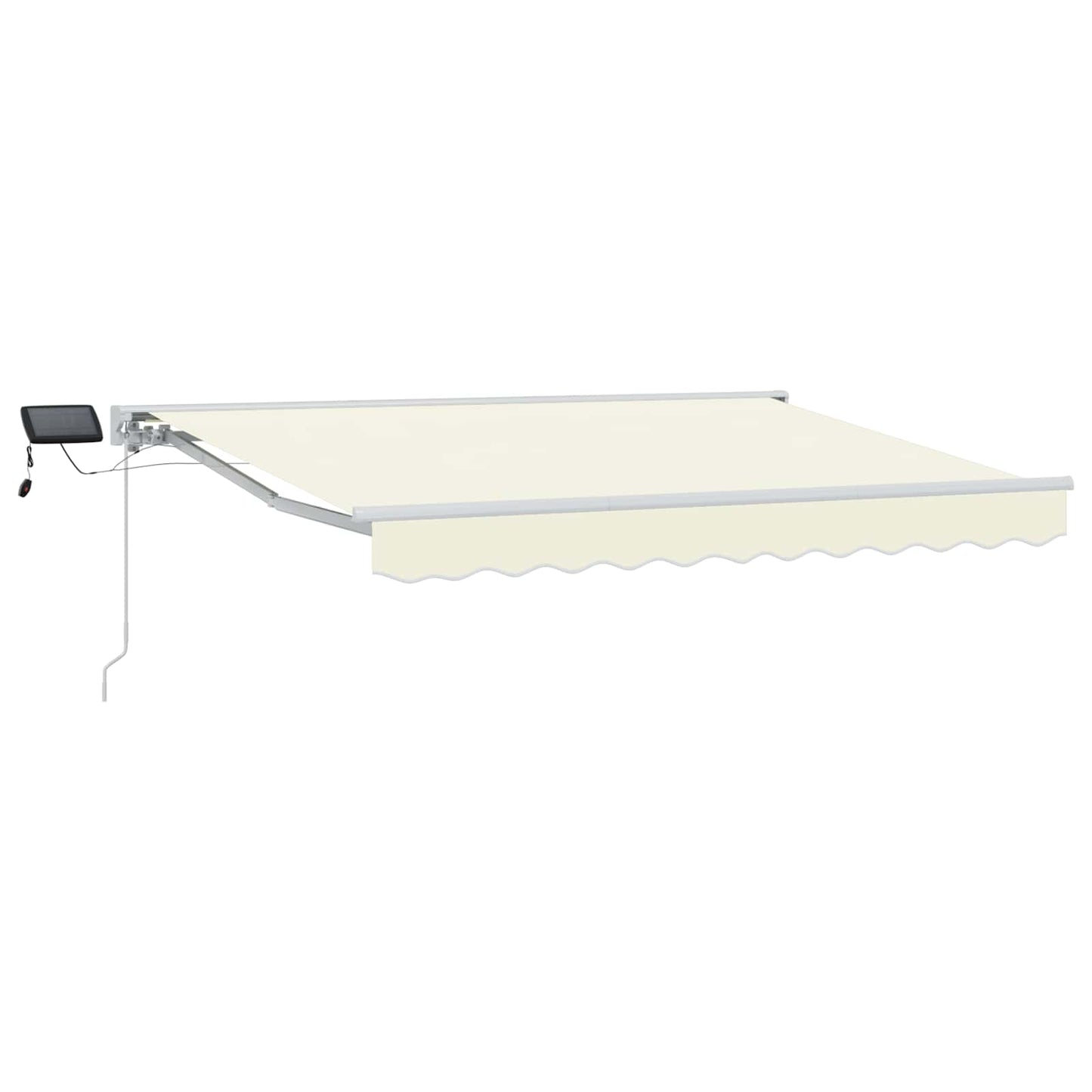 vidaXL Manual Awning Frame with LEDs Cream and White 3 x 2.5 m