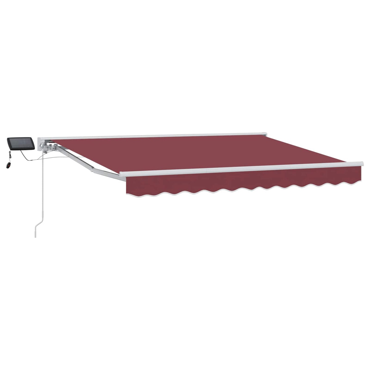 vidaXL Manual Awning Frame with LEDs Burgundy and White 3 x 2.5 m