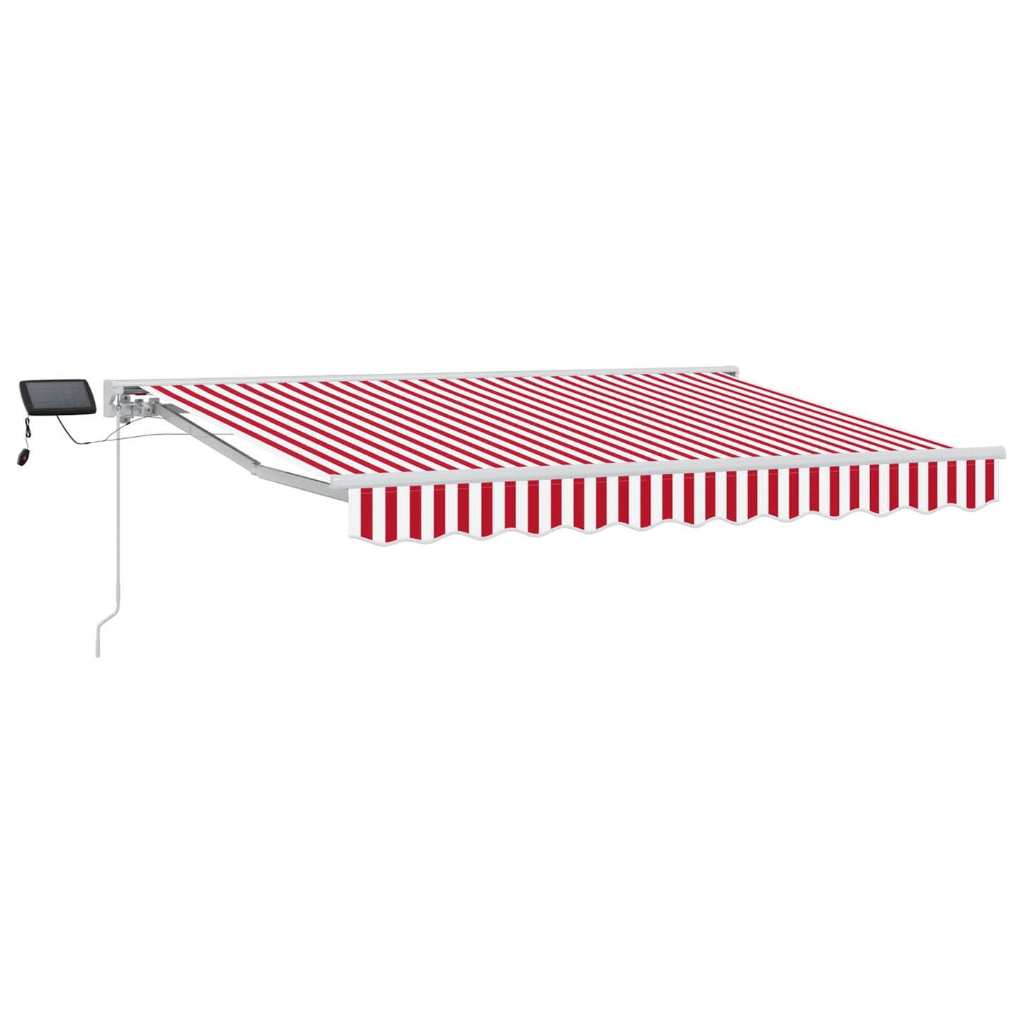 vidaXL Manual Awning Frame with LEDs Red and White 3 x 2.5 m