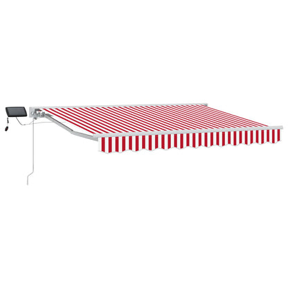 vidaXL Manual Awning Frame with LEDs Red and White 3 x 2.5 m