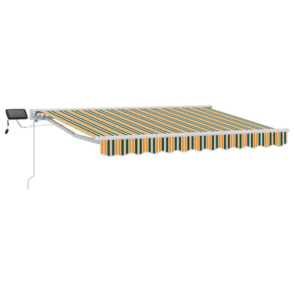 vidaXL Manual Awning Frame with LEDs Green, Yellow and White 3 x 2.5 m