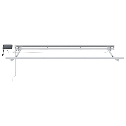 vidaXL Manual Awning Frame with LEDs Yellow and White 3.5 x 2.5 m