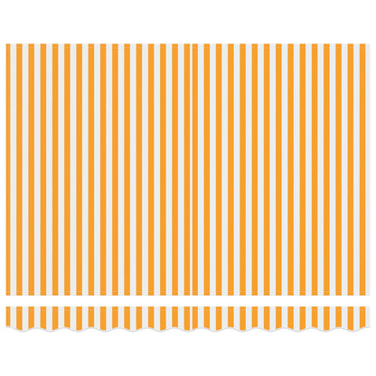 vidaXL Manual Awning Frame with LEDs Yellow and White 3.5 x 2.5 m