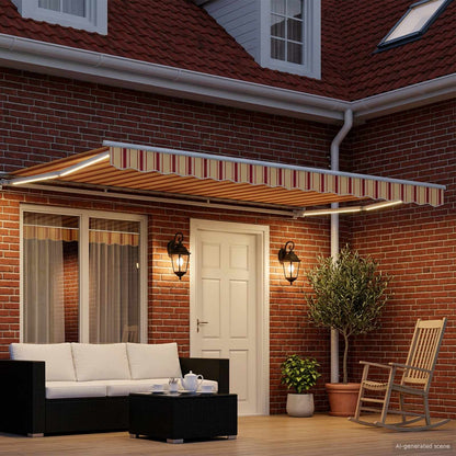 vidaXL Manual Awning Frame with LEDs 4 x 3.5 m