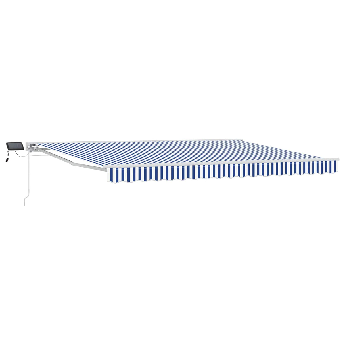 vidaXL Manual Awning Frame with LEDs Blue and White 4.5 x 3 m