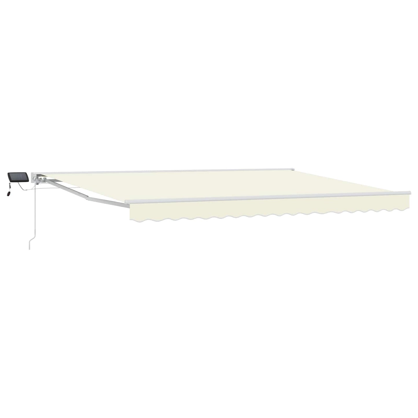 vidaXL Manual Awning Frame with LEDs Cream and White 4.5 x 3.5 m
