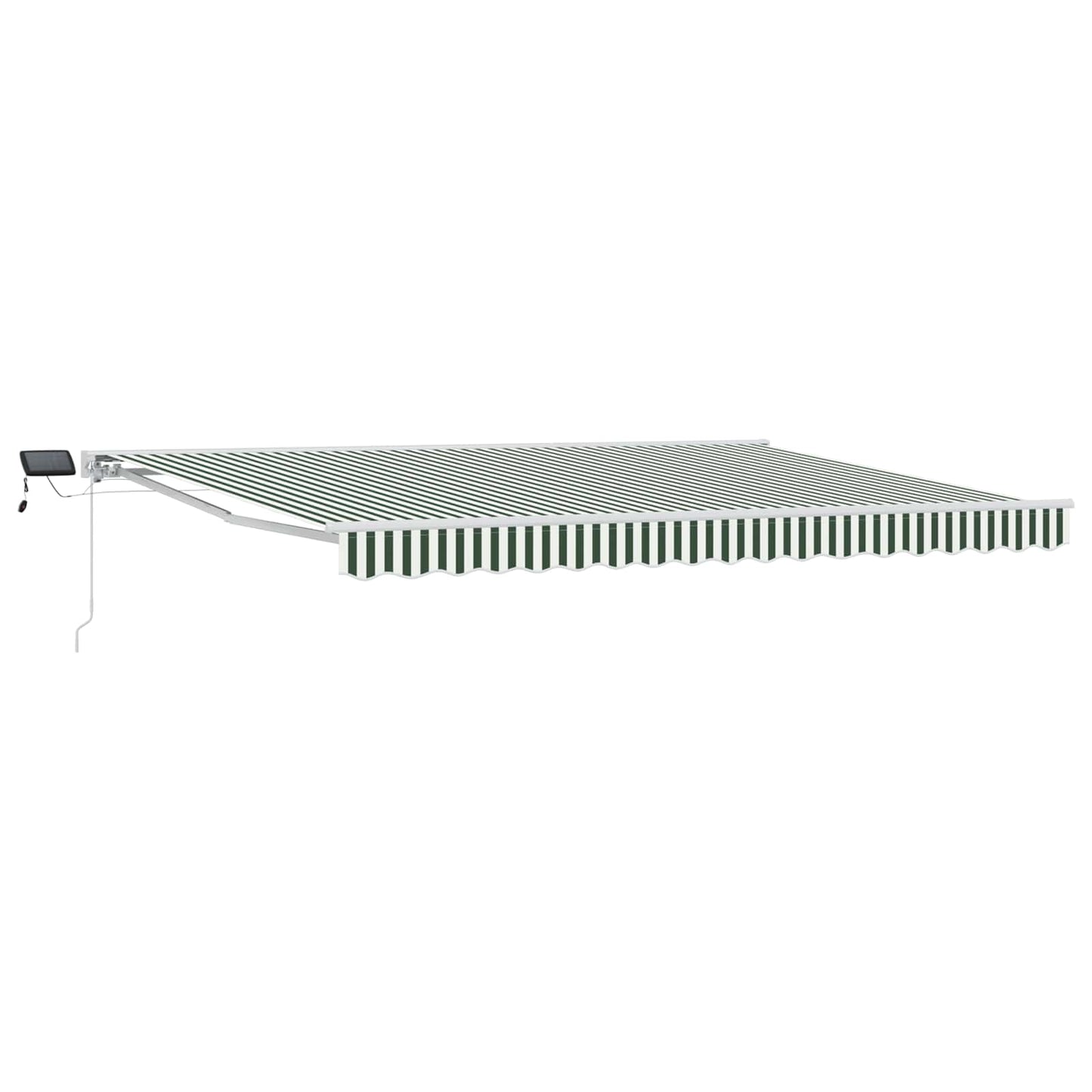 vidaXL Manual Awning Frame with LEDs Green and White 5 x 3 m