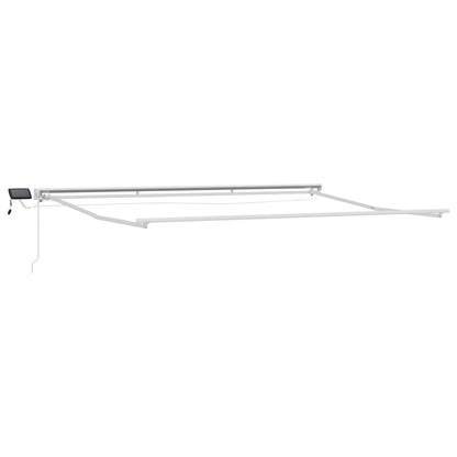 vidaXL Manual Awning Frame with LEDs Green and White 5 x 3 m