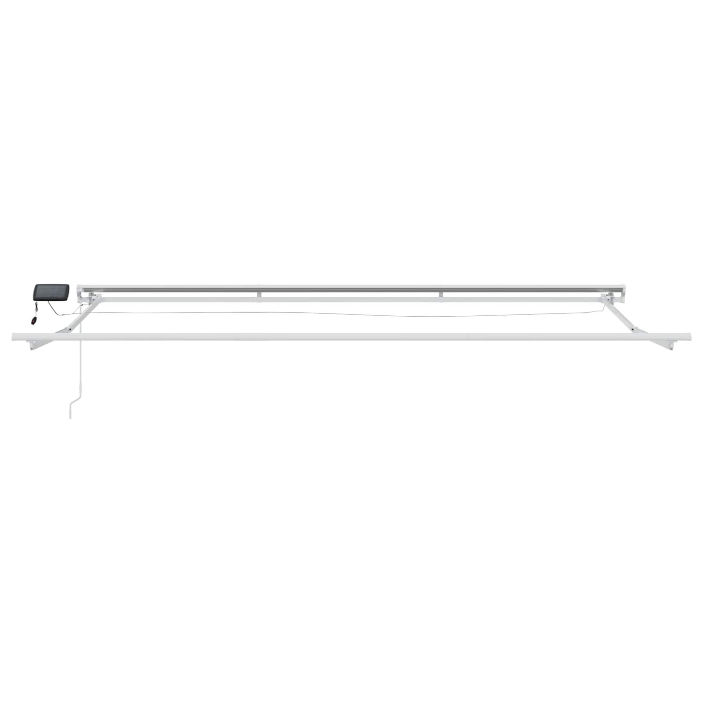 vidaXL Manual Awning Frame with LEDs Green and White 5 x 3 m