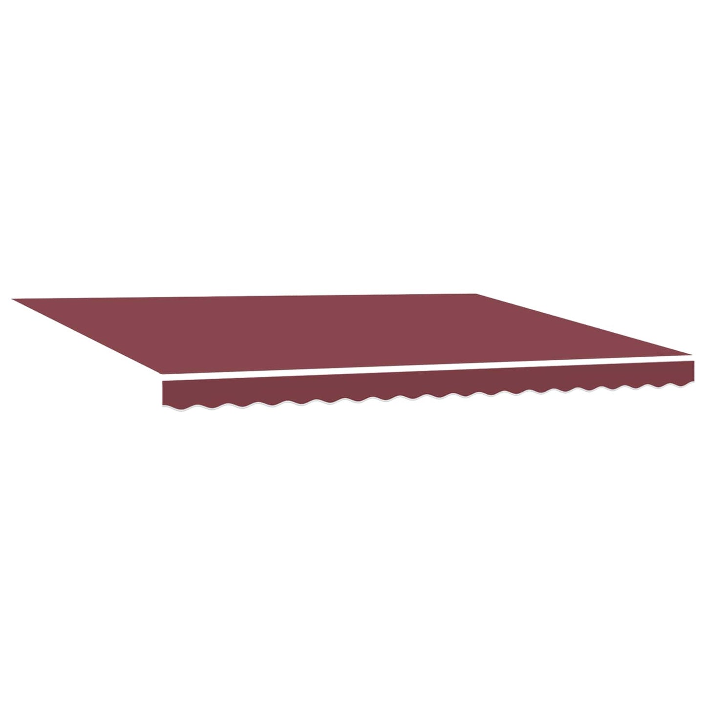 vidaXL Manual Awning Frame with LEDs Burgundy and White 5 x 3.5 m
