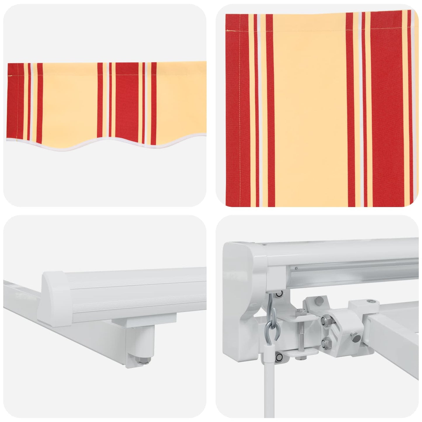 vidaXL Manual Awning Frame with LEDs 5 x 3.5 m