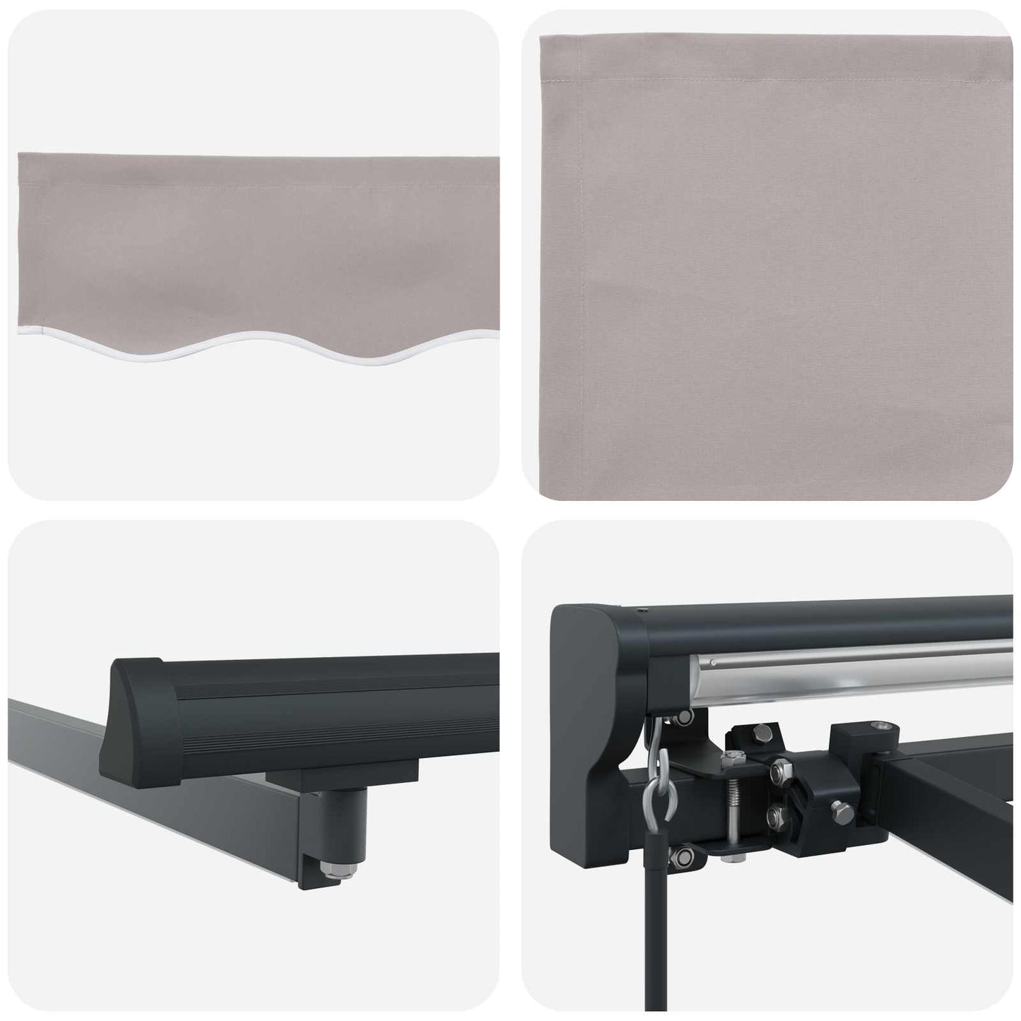 vidaXL Manual Awning Frame with LEDs 2.5 x 2 m
