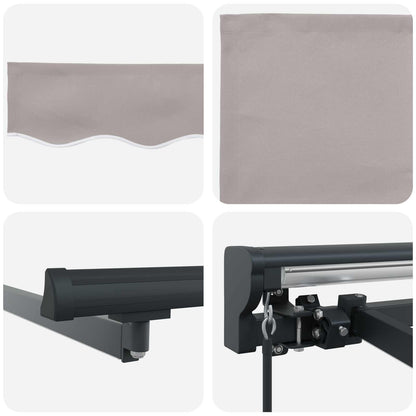 vidaXL Manual Awning Frame with LEDs 2.5 x 2 m